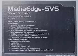 Canopus MediaEdge SVS Server Software mit USB Dongle. - Bild 1 von 2