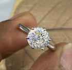 Delicate 3.50 Ct Off White Diamond Portuguese Cut Solitaire Ring 925 Silver Ring