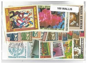 Wallis & Futuna - 100 Different Stamps Mixed in Bag - Picture 1 of 1