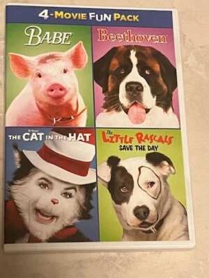 Babe /Beethoven /Cat in the Hat /Little Rascals 4-Movie Fun Pack (DVD) - Image 1 of 4