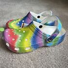 Crocs Classic Spray Tie Dye Clogs Rainbow Multicolor Sz Mens 9 Womens 11 NWT