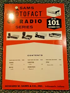 Sams Photofact CB Radio Serie Nr. 101 ~ November 1976 ~ CB-101 - Bild 1 von 4