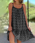 Summer Strappy Pullover Sleeveless Sundress Womens Swing Ladies Boho Beach Dress