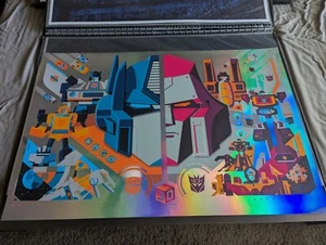 Tom Whalen Transformers G1 Foil Print NYCC 30th Anniversary Edition 24x36 - Picture 1 of 9