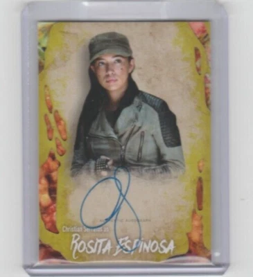 CAJA DE SUPERVIVENCIA DE WALKING DEAD CHRISTIAN SERRATOS/ROSITA ESPINOSA TARJETA DE AUTÓGRAFOS #/99! Foto 1 de 2