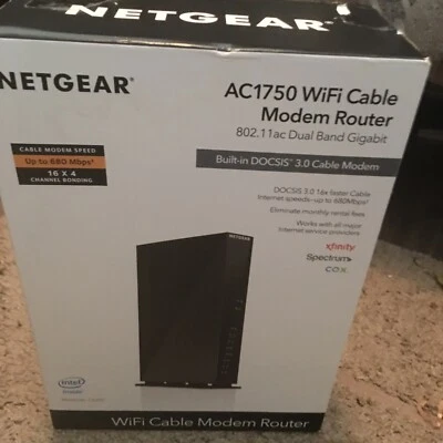 NETGEAR AC1750 WiFi Cable Modem Router802.1 Ac Dual Band gigabit NIB - Image 1 of 4