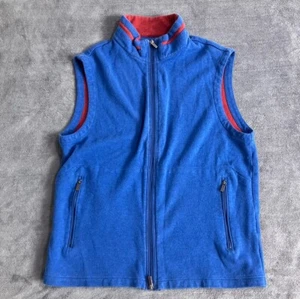 BUGATCHI UOMO Vest Mens Medium M Full Zip Blue Zip Pockets Lightweight - Picture 1 of 14