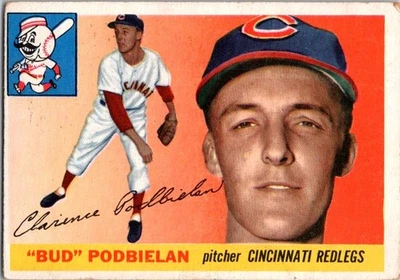 Bud Podbielan 1955 Topps #153 Cincinnati Redlegs - Image 1 of 2