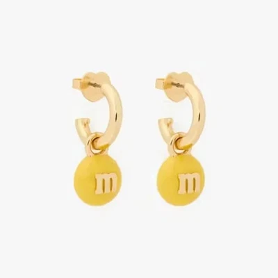 Kate Spade X M&M's Charm Huggie Dangle Earrings in Yellow - Image 1 of 4