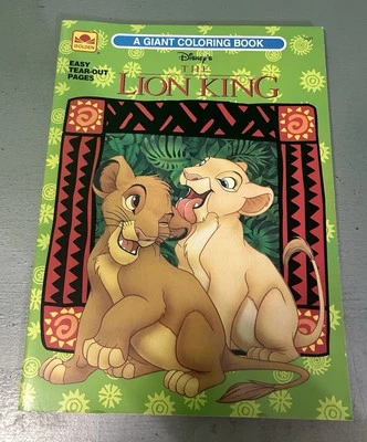 El Rey León De Colección 1994 Un Gigante Libro para Colorear Libro Dorado Walt Disney Sin Usar Foto 1 de 4