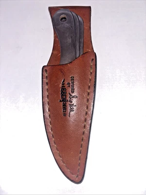 3 cuchillos de tiro vintage Gil Hibben 6" de largo UC454 de acero inoxidable con funda de cuero Foto 1 de 3