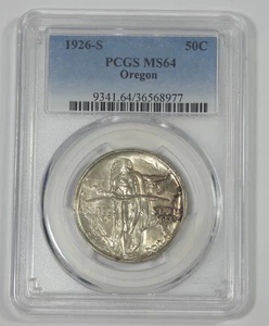 1926-S Oregon Trail Memorial Silber Gedenkmünze Half Dollar PCGS MS 64 - Bild 1 von 4