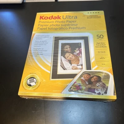 Kodak Ultra Premium Instant Dry Photo Paper 50 Studio Gloss Sheets 8.5x11 Sealed - Image 1 of 2