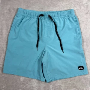 Quiksilver Badeshorts Herren klein blau gefüttert schnelltrocknend zum Überziehen Gummibund - Bild 1 von 13