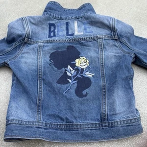 Disney x Gap Belle Beauty & The Beast Belle Floral Denim Jacket M (8-9) Princess - Picture 1 of 18