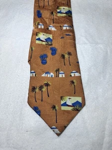 Corbata de Seda Colección Vibrante Européennes con Estampado de Palmera y Casa Hecha en Canadá - Imagen 1 de 8