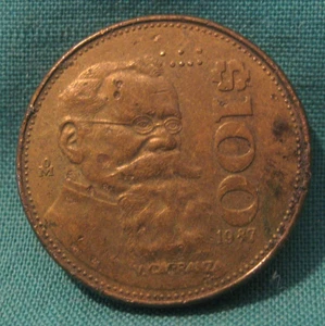 1987 Mexico 100  Pesos Coin-Circulated - Picture 1 of 2