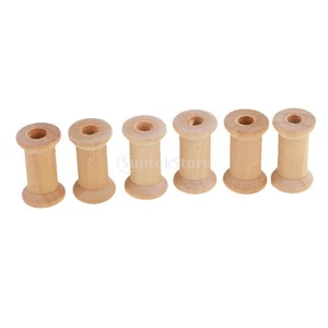 100 Empty Thread Spools Natural Color Wooden Sewing Spool - Picture 1 of 7