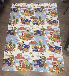 Vintage 1988 Nintendo Super Mario Bros Zelda Twin Comforter Blanket 80s - Bild 1 von 11