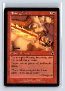 FLAMING SWORD – MTG Magic the Gathering Card – Mercadian Masques – Common - Picture 1 of 6