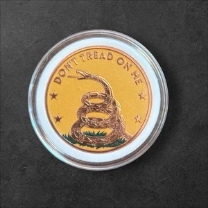 1 oz .999 Colorized Copper Rounds Don’t Tread on Me - Picture 1 of 2