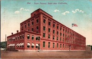 AK Zuckerfabrik Santa Ana Kalifornien geteilt hinten gestempelt 1930 - Bild 1 von 2