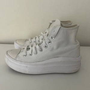 Converse Chuck Taylor White Hi Top Trainers Platform Lightweight Uk Size 4 - Picture 1 of 7