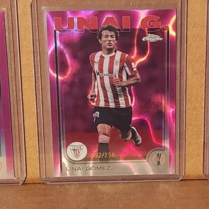 Unai Gomez 2024-25 Topps Chrome UEFA Magenta Lava #52/250 Athletic Club - Picture 1 of 3