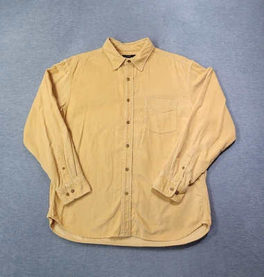 Camisa J Crew Pana Para Hombre Grande Amarilla Abotonada Bolsillo en el Pecho Clásica Foto 1 de 4