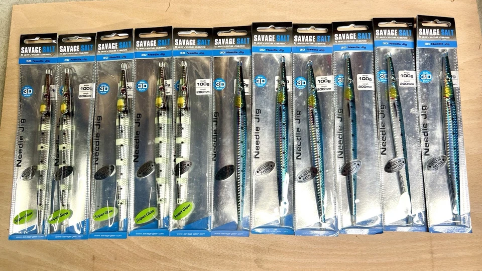 11 x Savage Gear 3D Needle Fishing Jigs 100g - Image 1 of 4