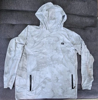 Pelagic Exo Tech Open Seas CamoHooded Fishing Shirt Spf 50+ XL - Image 1 of 4