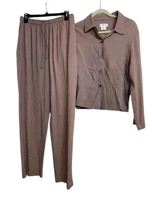 NUEVO Conjunto de Traje Camisa Jones New York Años 90 De Colección + Pantalones con Cordón Para Mujer Mediano Foto 1 de 4