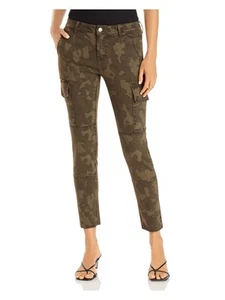AQUA Womens Green Pocketed Fringed Camouflage Cargo Pants 24 Waist - Picture 1 of 11