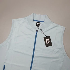 FootJoy Double Jersey Knit Full Zip Golf Vest Black Classic Fit Relaxed Size XL - Picture 1 of 9