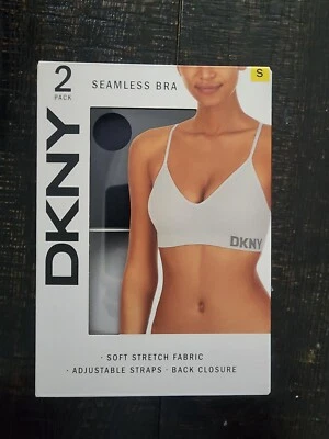 New DKNY Ladies' 2 Pack Seamless Bralette Wire Free Bra Soft Stretch Fabric - Image 1 of 4
