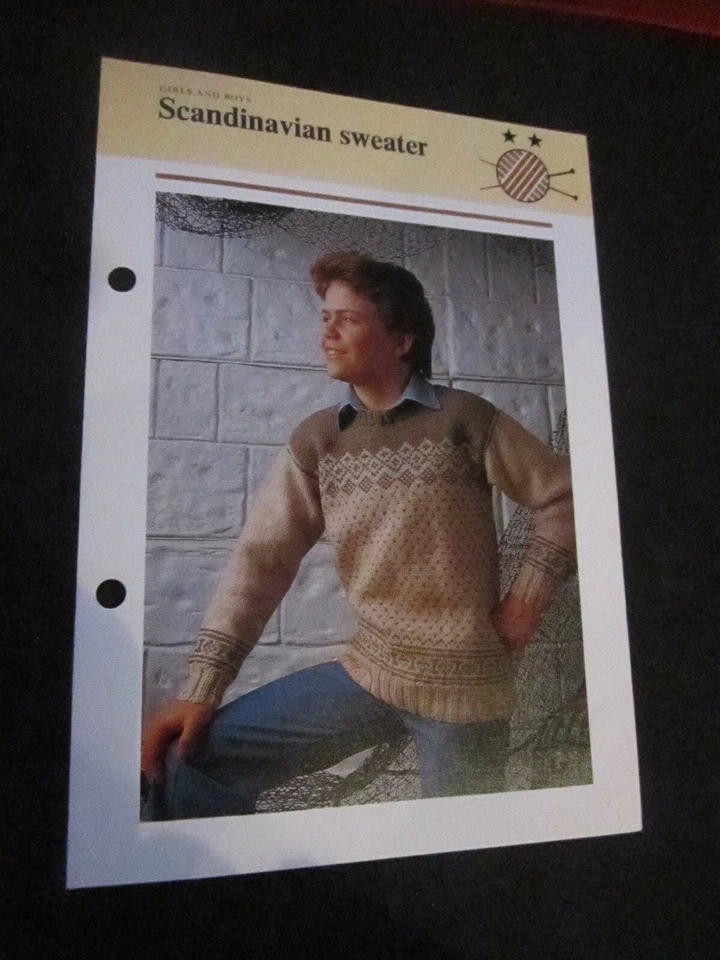 KNITTING PATTERN GIRLS AND BOYS SCANDINAVIAN SWEATER   **MUST SEE ** - Image 1 of 1