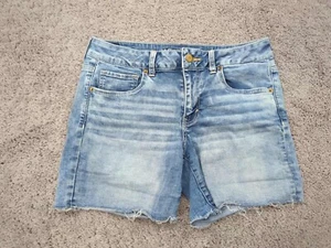 American Eagle Jeans Shorts Damen 12 blau Denim abgeschnitten Midi Stretch - Bild 1 von 7
