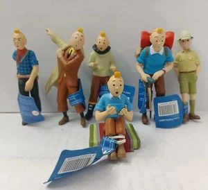 lot of 8 The Adventures of Tintin Figure loose 4cm-9cm - Picture 1 of 10