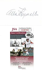 Allie Reynolds Signed Authentic Autographed 3x5 Cream Index Card JSA #CC87353 - Picture 1 of 2