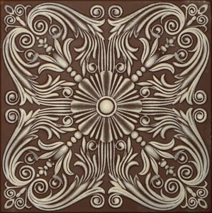 Decorative Foam Glue-up Ceiling Tiles 20x20 R39A Victorian Brown Vanilla Accent - Picture 1 of 1