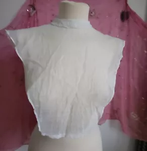 More details for antique vintage victorian white muslin dress insert bodice 