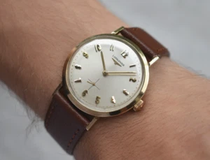 1960s Longines 10K Gold Sunburst Dial Rare Mechanical Dress Watch - Picture 1 of 22