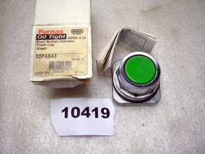 Furnas 52PA8A3 Ser. F Flush Green Oil Tight NEMA 4,12 Push Button Operator Only - Picture 1 of 3