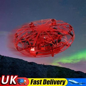 Infraed Sensor Quadcopter Obstacle Avoidance LED Lights Mini UFO Drone (Red) UK - Picture 1 of 12