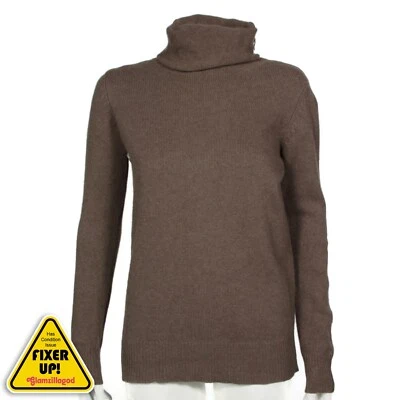 ZARA 100% Cashmere Brown Turtleneck Sweater Women's size M (needs TLC) 924 - Image 1 of 4