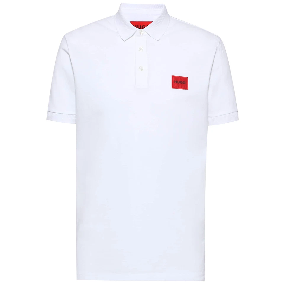 HUGO DERESO222 COTTON-PIQUÉ POLO SHIRT - Image 1 of 1