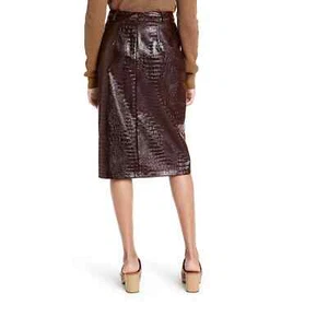 Women's Faux Leather Textured Pencil Skirt - Rachel Comey x Target Brown 2 - Picture 1 of 2