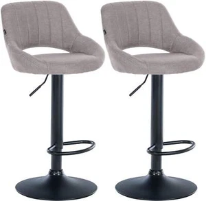 2er Set Barhocker Milet Stoff Küchenhocker 2x Barstuhl Thekenhocker Tresenstuhl - Bild 1 von 31