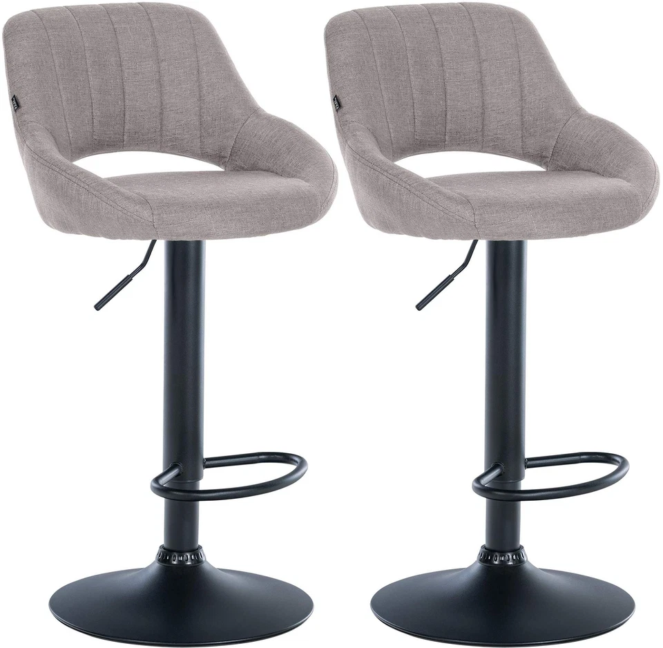 2er Set Barhocker Milet Stoff Küchenhocker 2x Barstuhl Thekenhocker Tresenstuhl - Bild 1 von 1