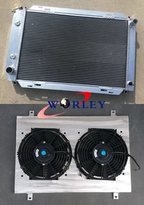 3 Row Radiator + FAN + Shroud Fan 1979-1993 FOR FORD MUSTANG 80 81 82 83 84 85 - Foto 1 di 10
